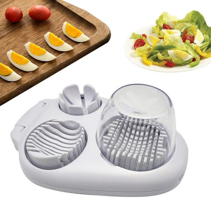 Egg Slicer - 3-in-1 Stainless Steel Slicer - For Eggs and Mushrooms - Precision Cutting Tool - Kitchen Aid V1189-HB001WSRG00048