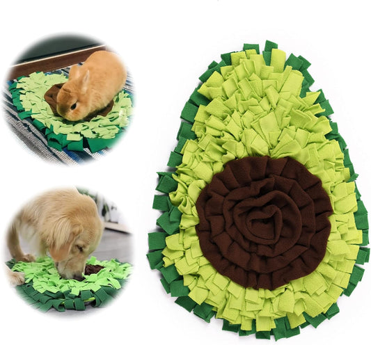 Snuffle Mat - Avocado Design with Foldable - For Dogs and Cats - Green Training Mat - Pet Activity V1189-HB001WSRR00001