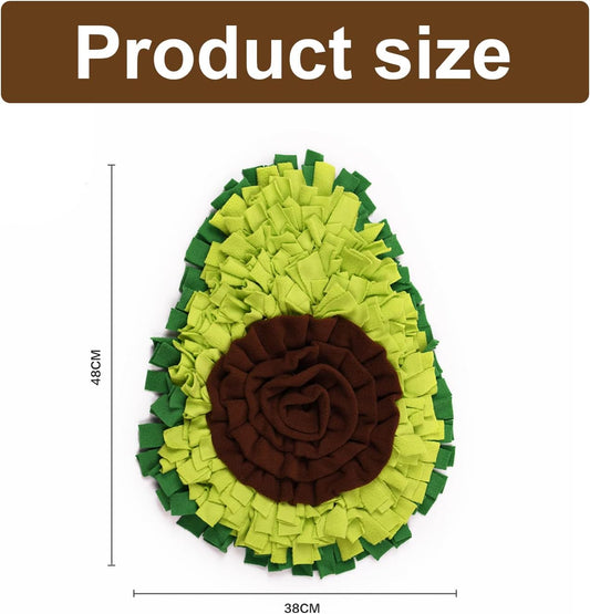 Snuffle Mat - Avocado Design with Foldable - For Dogs and Cats - Green Training Mat - Pet Activity V1189-HB001WSRR00001