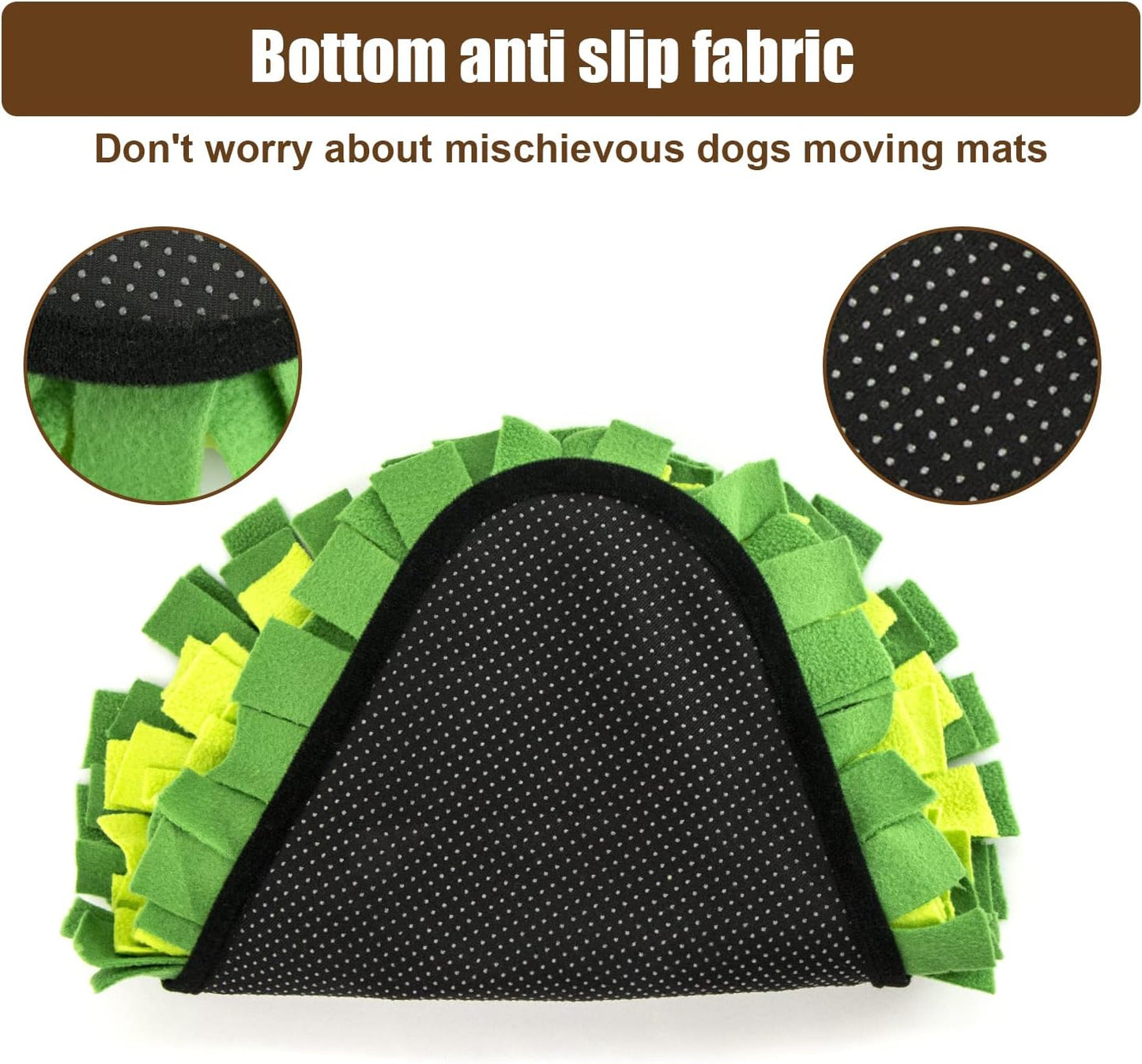 Snuffle Mat - Avocado Design with Foldable - For Dogs and Cats - Green Training Mat - Pet Activity V1189-HB001WSRR00001
