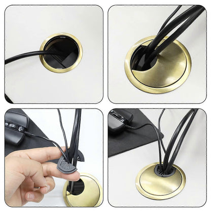 Noble cable grommet 60 mm | Cable grommet cover for desks, worktops, and office chairs | Material: Zinc alloy V1189-HB001WSRT00011