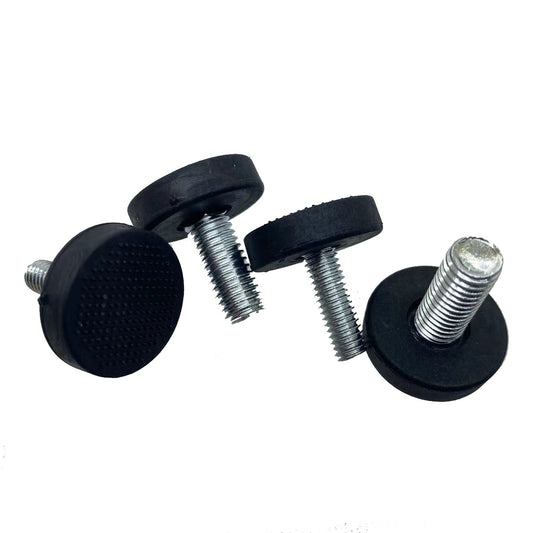 24 Pieces 1/4"-20 Thread Furniture Feet, Black Adjustable Table Leg Leveling Feet, Screw-On Leveling Feet, V1189-HB001WSRT00015