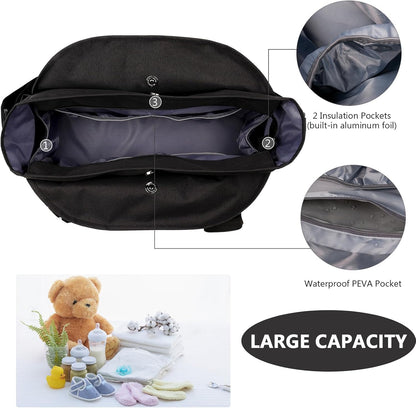 Baby Storage Bag - Multifunctional Diaper Bag with 13 Compartments - Including Special Pacifier Pocket - V1189-HB001WSRT00022