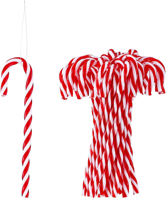 Christmas Decorations - 32 Pieces of Christmas Candy Canes - Red Christmas Hangers - Approx. 15 cm - For V1189-HB001WSRT00027