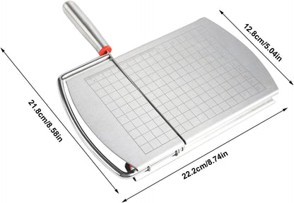 Cheese Cutter - Stainless Steel Blade with Measuring Scale - For Block Cheese and Sausage - Multifunctional V1189-HB001WSRT00029