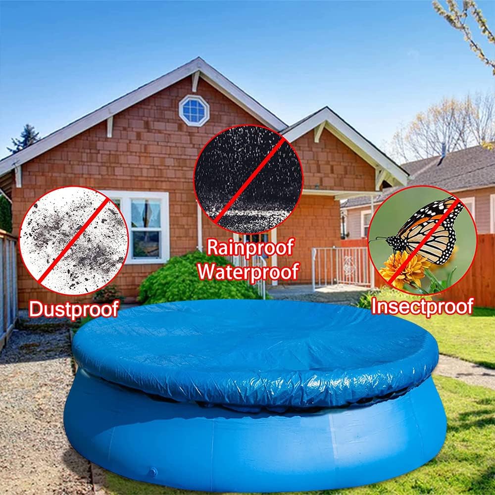 Swimming pool cover - Round pool cover - For above-ground pools - Waterproof and dustproof protective cover - V1189-HB001ZSSA00003