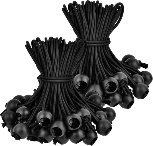 Rubber buckle - 15 cm tarpaulin clip with ball, tent rubber tarpaulin rubber - tent tensioner accessories - V1189-HB001ZSSA00014