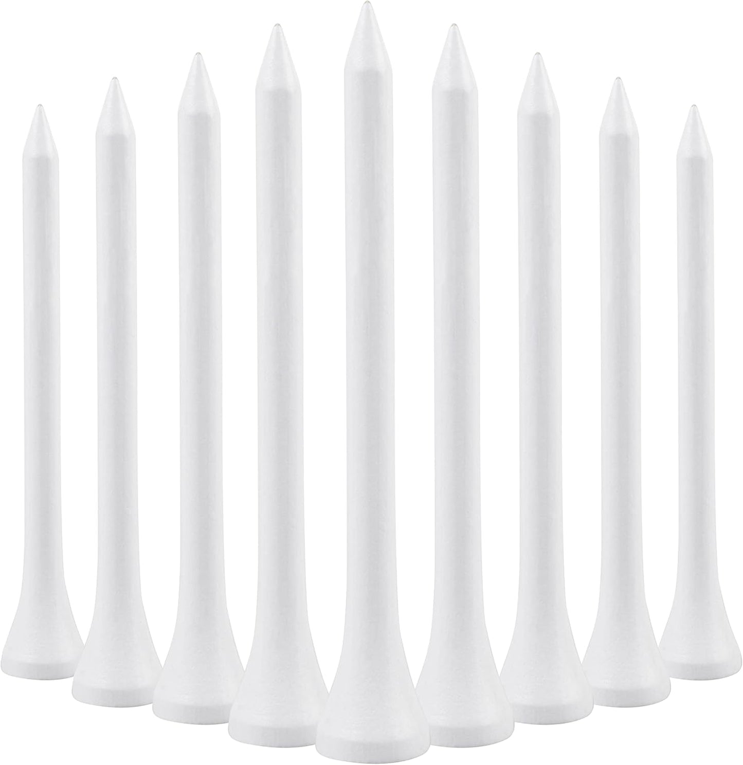 Wooden golf tee - 70 mm - White - 100 pieces V1189-HB001ZSSA00054