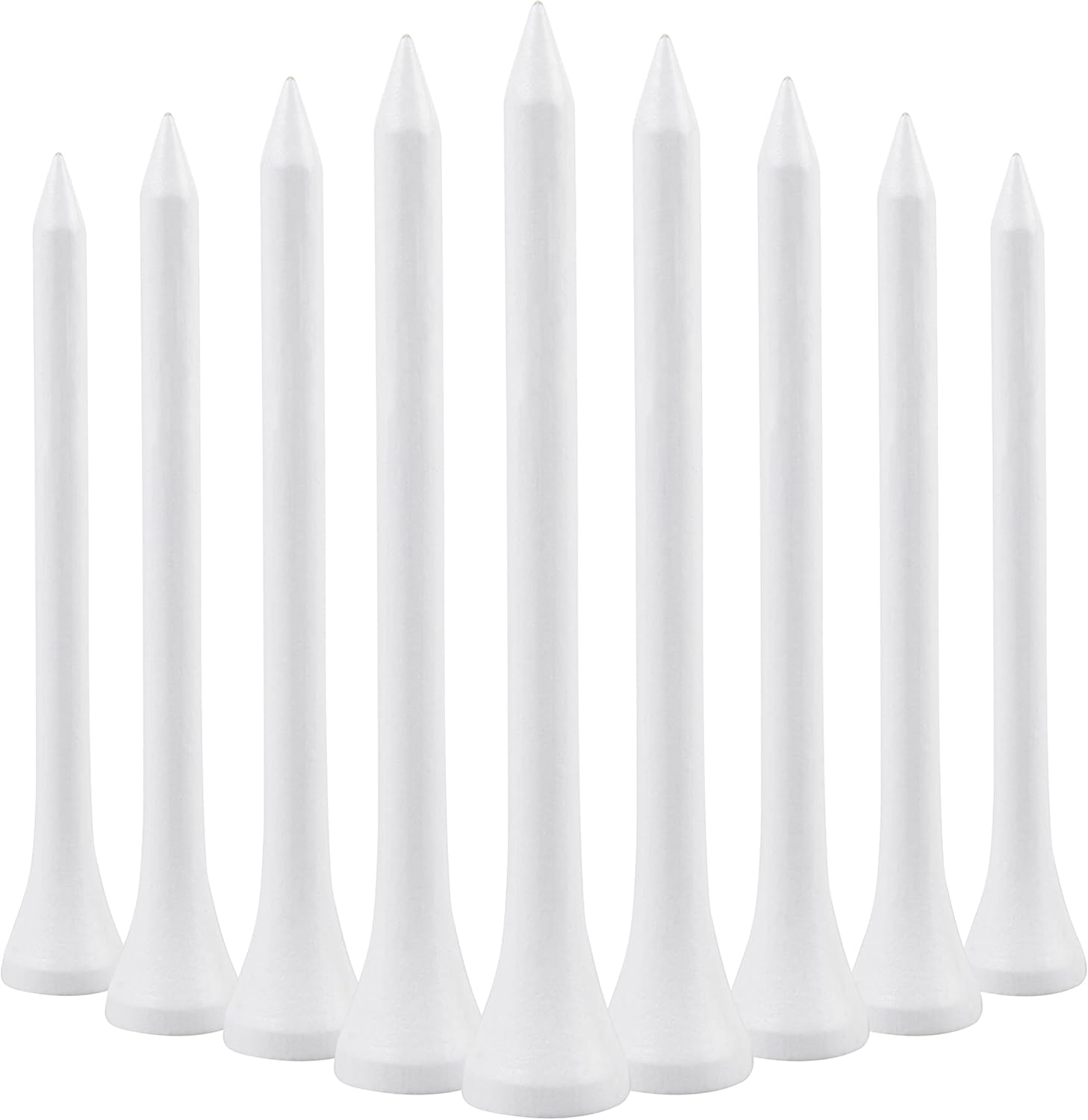 Wooden golf tee - 70 mm - White - 100 pieces V1189-HB001ZSSA00054