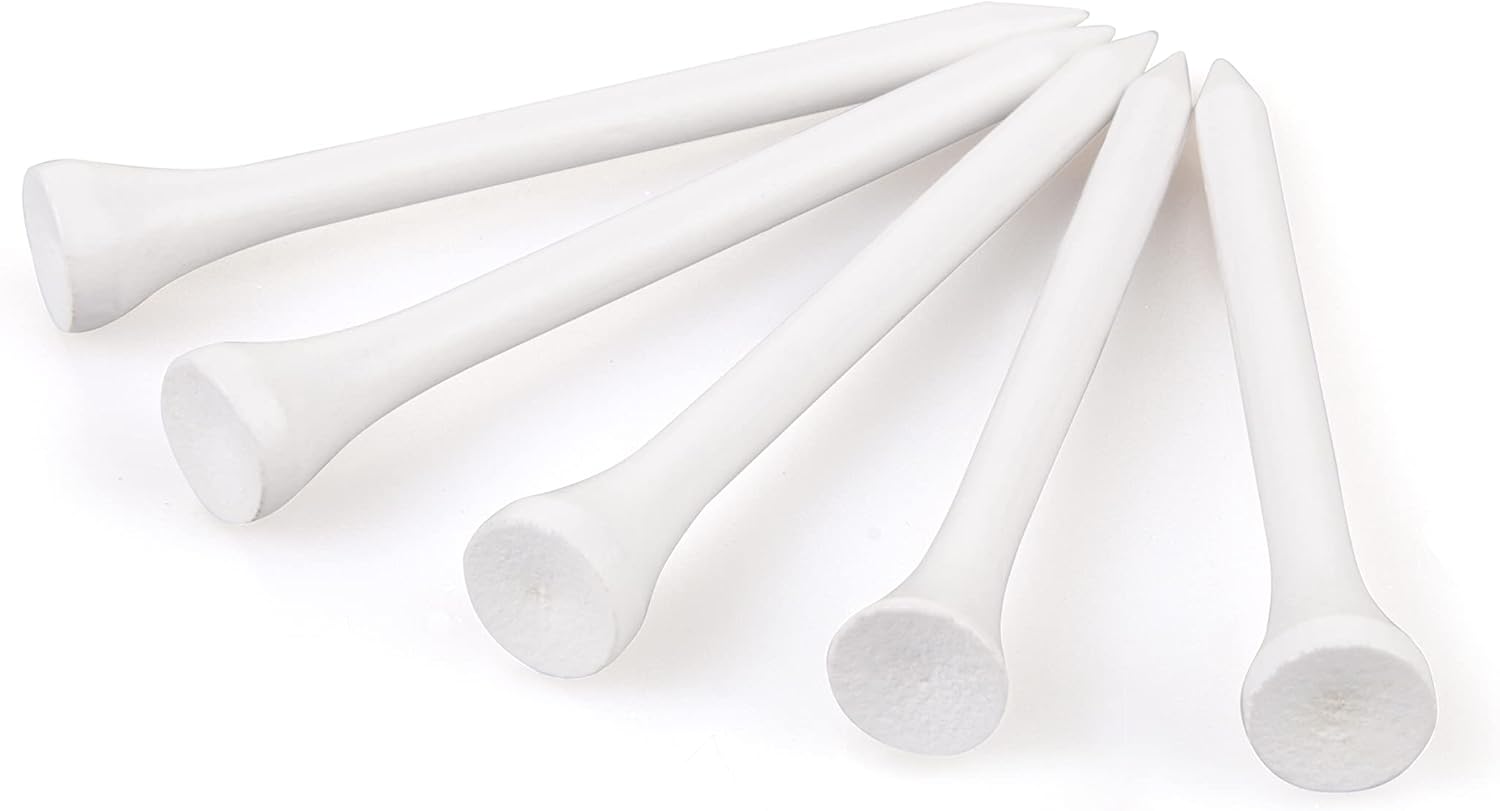 Wooden golf tee - 70 mm - White - 100 pieces V1189-HB001ZSSA00054