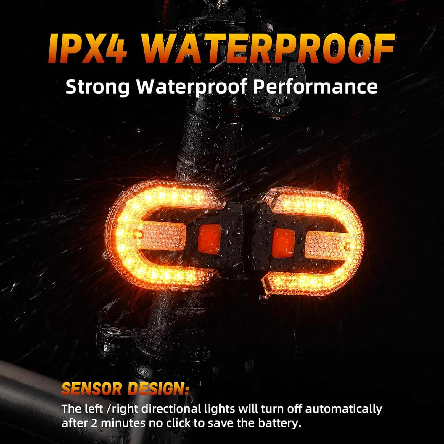 LED Bicycle Rear Light - with Turn Signal - Split Bicycle Rear Light - Bicycle Indicator Light USB V1189-HB001ZSSA00073