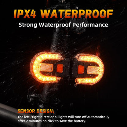 LED Bicycle Rear Light - with Turn Signal - Split Bicycle Rear Light - Bicycle Indicator Light USB V1189-HB001ZSSA00073