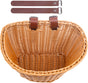 Bicycle basket - D-shaped bicycle basket for the handlebars - Storage box for the handlebars - Woven plastic V1189-HB001ZSSA00076