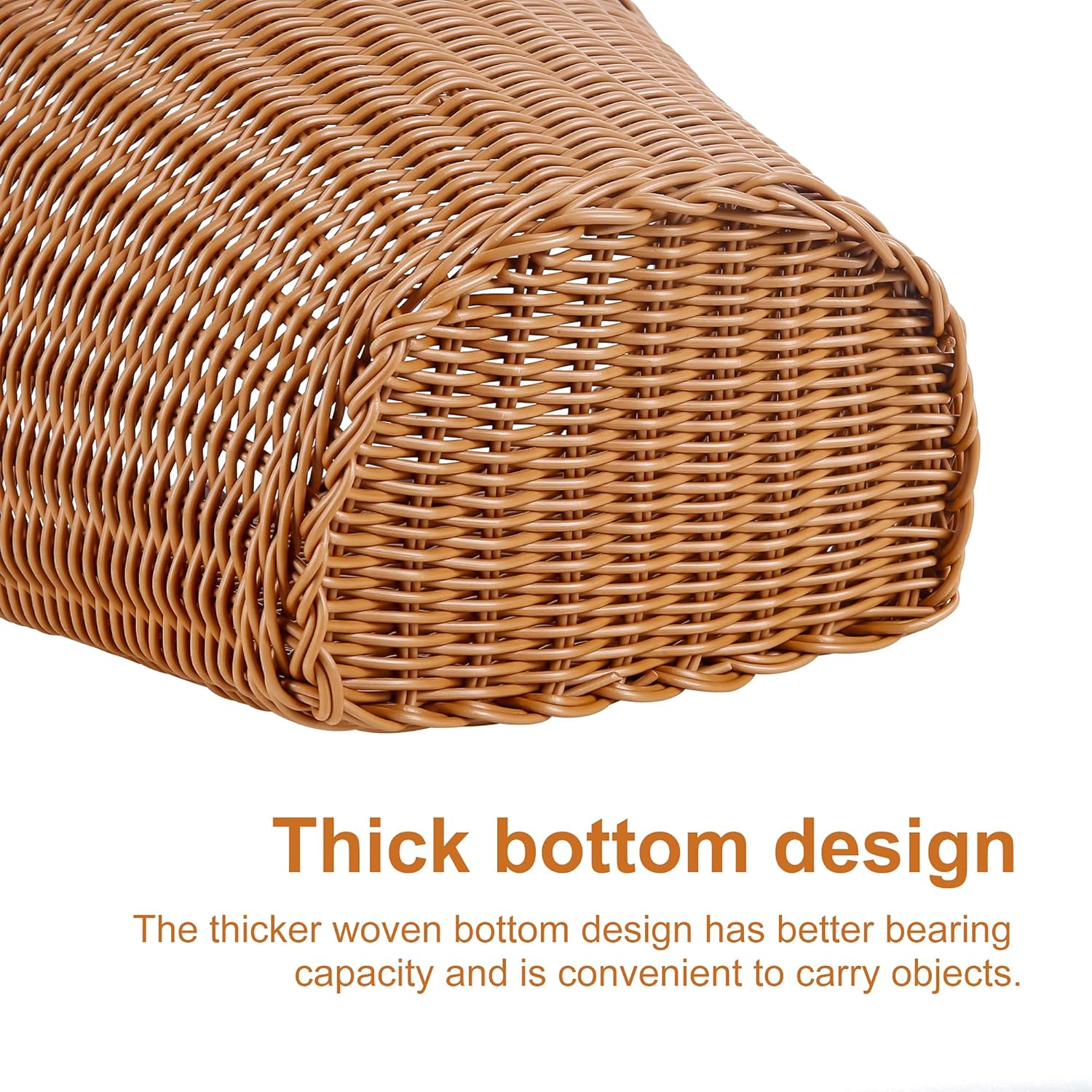 Bicycle basket - D-shaped bicycle basket for the handlebars - Storage box for the handlebars - Woven plastic V1189-HB001ZSSA00076