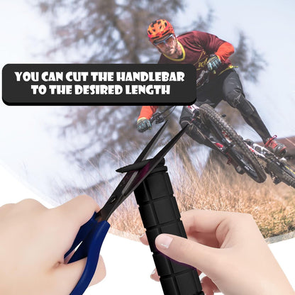 Bicycle handlebar covers - Soft rubber - Anti-slip - Black Bicycle handlebar - Universal handlebar covers - V1189-HB001ZSSA00079