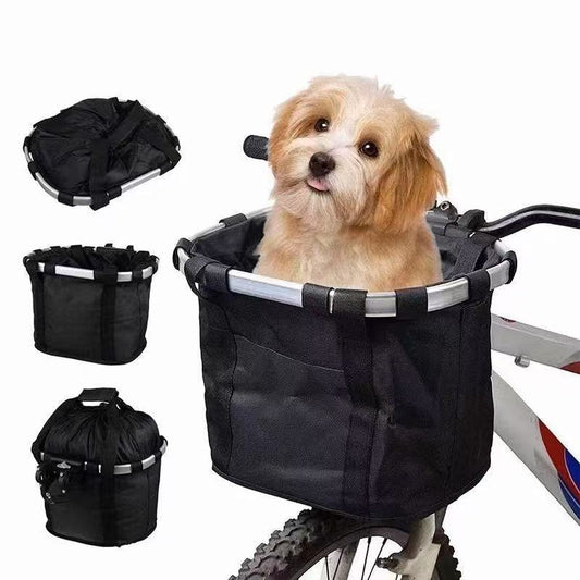 Bicycle basket - Front bike basket - Small dog carrier - Removable mountain bike handlebar tube - Hanging V1189-HB001ZSSA00222