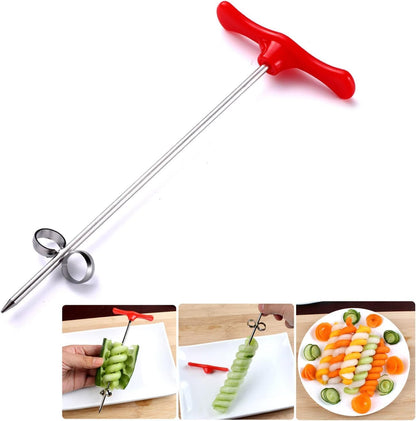Vegetable cutter - Cutting tools - Potato, carrot, cucumber salad cutter - Manual spiral cutter - Baking - 20 V1189-HB001ZSSG00058
