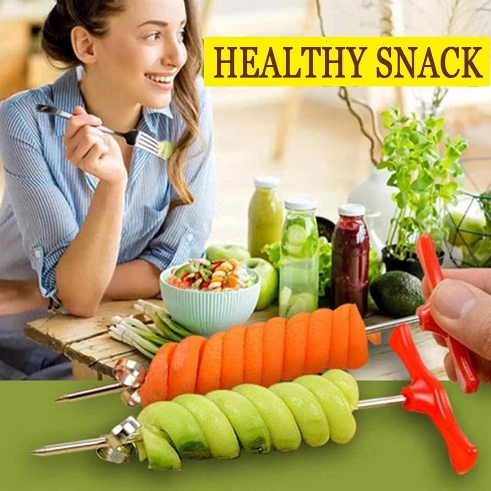Vegetable cutter - Cutting tools - Potato, carrot, cucumber salad cutter - Manual spiral cutter - Baking - 20 V1189-HB001ZSSG00058