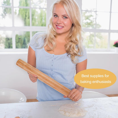Rolling Pin - Beech Wood - Smooth Non-Stick Coating - Suitable for Baking Dough, Fudge, Pizza, Cookies, Bread V1189-HB001ZSSG00065
