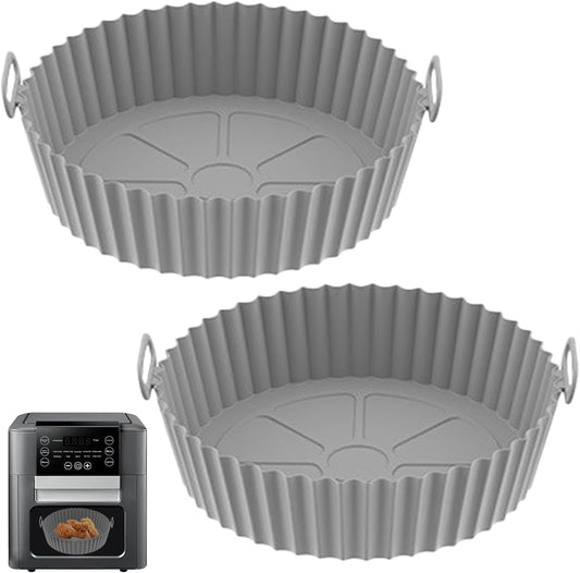 Silicone Air Fryer Liners - Non-Stick, Greaseproof, Waterproof - Food Grade Silicone Baking Pans - Microwave V1189-HB001ZSSG00130