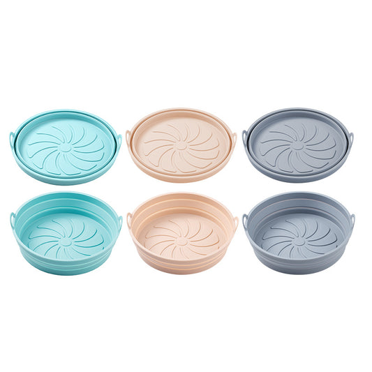 Airfryer silicone baking molds - reusable airfryer basket - baking tray - multifunctional round baking tray - V1189-HB001ZSSG00132