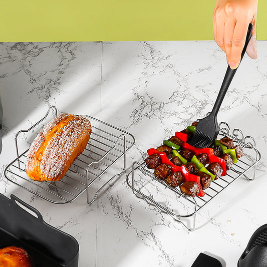 Airfryer Accessory Set - Silicone Liner, Grill, Steam Basket, Baking Tray and Pan - Set of 7 V1189-HB001ZSSG00133