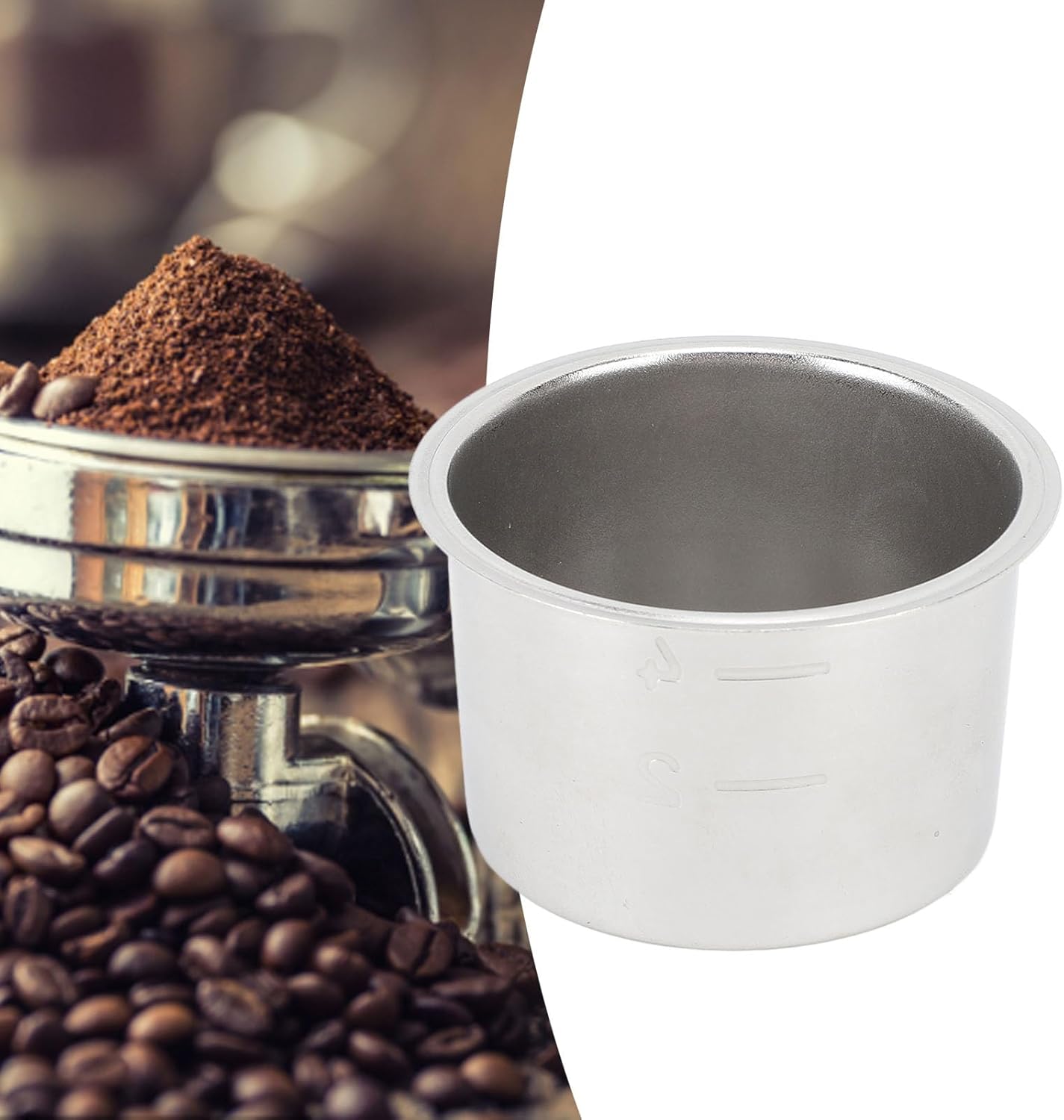 Coffee filter basket - Suitable for semi-automatic coffee machine Filter holder - Durable and high filter V1189-HB001ZSSG00144