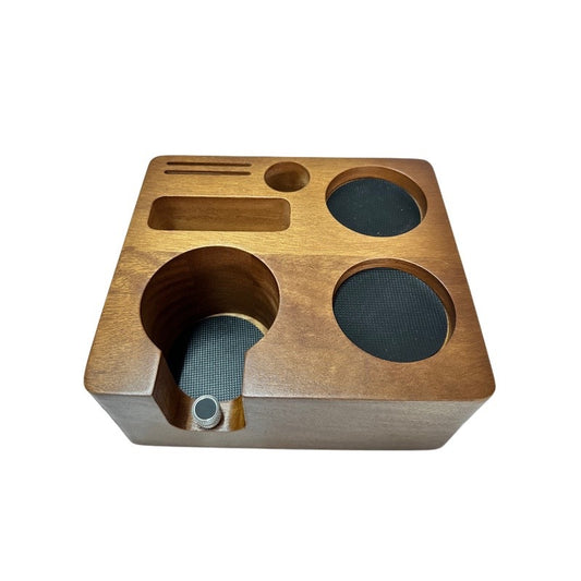 Coffee Tamper - Handle Support - Adjustable Multifunctional Solid Wood Tamper Base - 51/54 mm V1189-HB001ZSSG00145