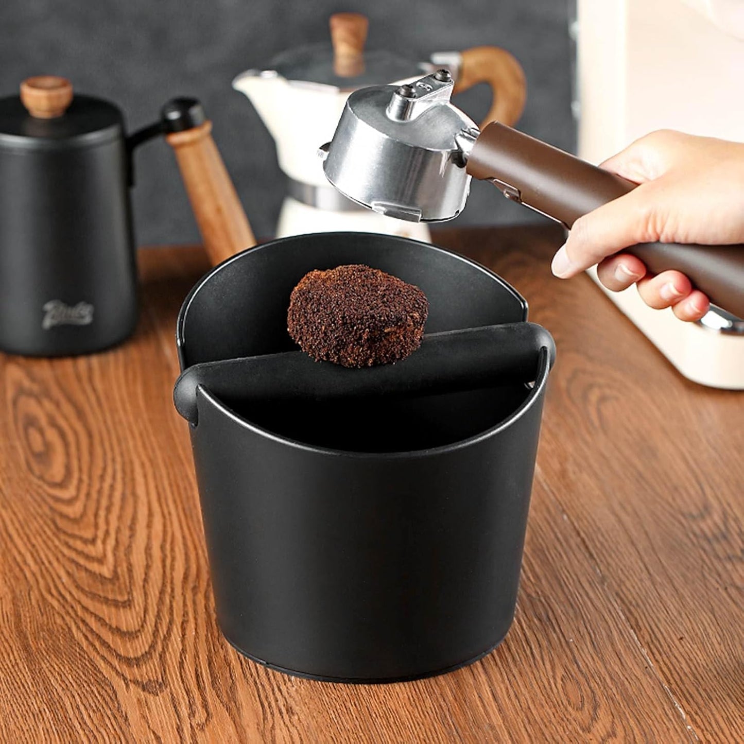 Silicone Coffee Grounds Container + Coffee Mat - Suitable for Office and Home - With Removable Tamper and V1189-HB001ZSSG00146