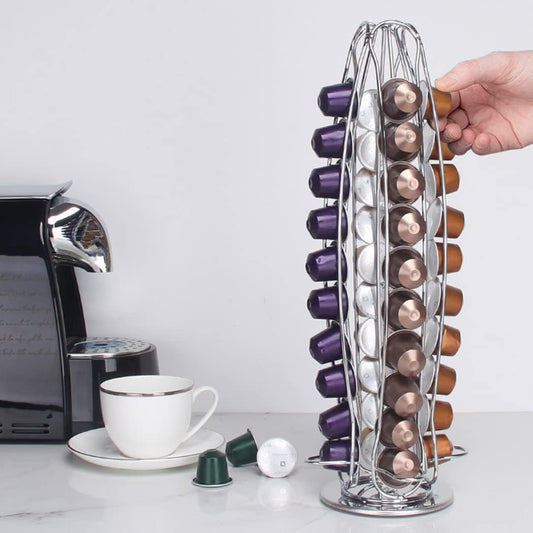 Coffee capsule holder - 40 capsules Coffee pod holder - Coffee pod holder - Silver V1189-HB001ZSSG00153