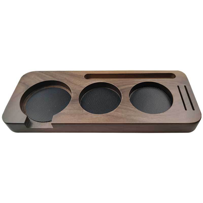 Tamper - Adjustable base with anti-slip bracket - Suitable for espresso machines - Walnut - 51 mm V1189-HB001ZSSG00154