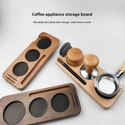 Tamper - Adjustable base with anti-slip bracket - Suitable for espresso machines - Walnut - 51 mm V1189-HB001ZSSG00154