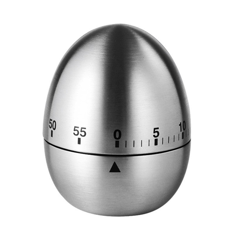 Egg Timer - Kitchen Timer - Analogue Kitchen Timer - Mechanical Kitchen Timer - Timer - Egg - Stainless Steel V1189-HB001ZSSG00188