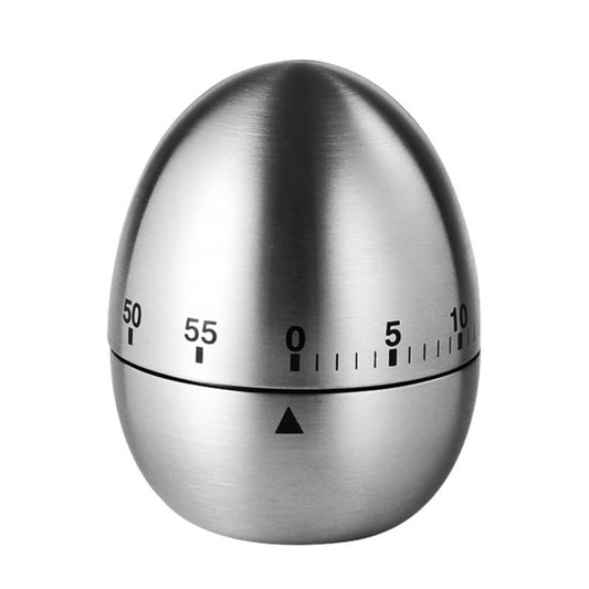 Egg Timer - Kitchen Timer - Analogue Kitchen Timer - Mechanical Kitchen Timer - Timer - Egg - Stainless Steel V1189-HB001ZSSG00188