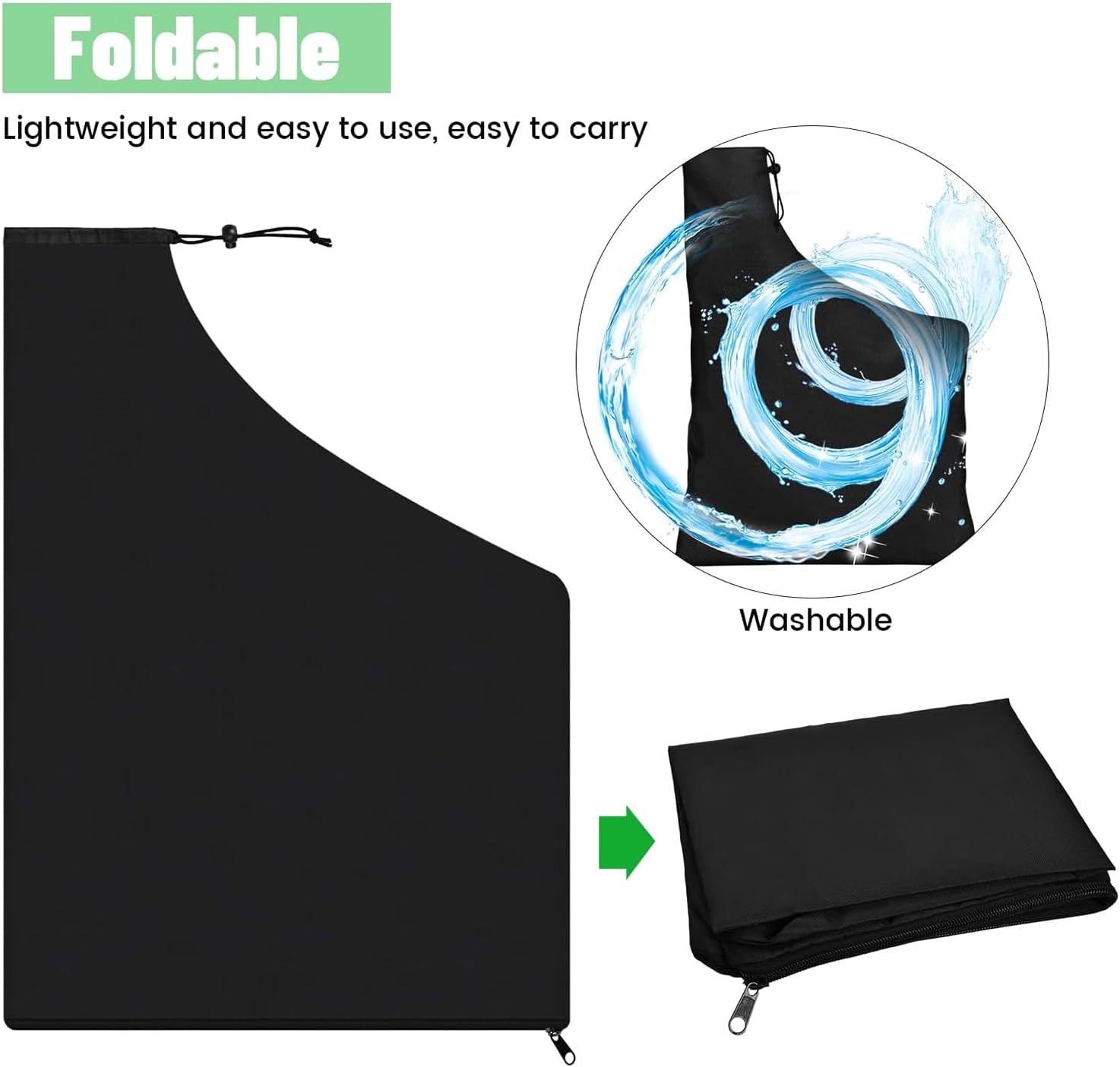 Replacement exhaust bag - with zipper at the bottom - for leaf blowers, vacuum rakes and leaf blower storage V1189-HB001ZSSH00022