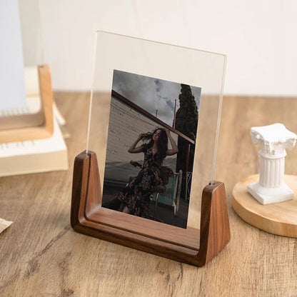 Photo Frame - Solid Wood Photo Frame - Acrylic - Table Decoration - Creative Gift Ornaments - U-Shaped Photo V1189-HB001ZSSI00221