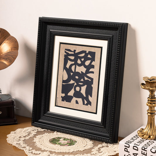 Picture frame - Black picture frame - Oil painting, watercolor, polymer - Used vintage frame - Inner diameter V1189-HB001ZSSI00222