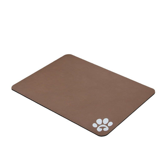Dog and Cat Feeding Mats - Non-Slip, Super Absorbent Pet Bowl Mat with Footprint Logo - 24 x 16.9 Inches - V1189-HB001ZSSR00242