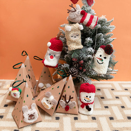 Christmas Socks - Mid-Tube Autumn and Winter Men and Women - Thickened Coral Fleece Socks - Christmas Gift V1189-HB001ZSST00217