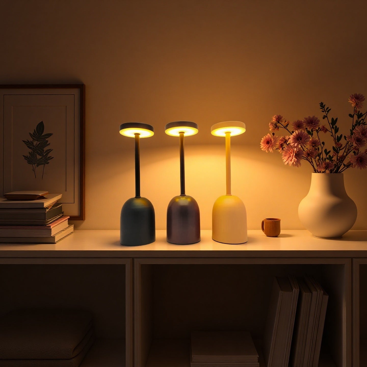 Night light - Minimalist - Scandinavian style - Living room, study, bedroom - Bedside lamp - Orange V1189-HB001ZSSU00030
