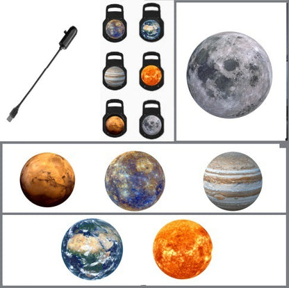 Night Light - Projector - Moon Lamp - Moon Projection - USB - Perfect for Bedroom Selfies - Bedroom Ceiling, V1189-HB001ZSSU00031