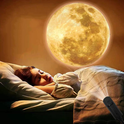Night Light - Projector - Moon Lamp - Moon Projection - USB - Perfect for Bedroom Selfies - Bedroom Ceiling, V1189-HB001ZSSU00031