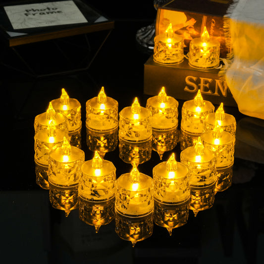 LED Candles - Candle Lighting - LED Electronic Candles - Clear Crystal - Proposal Decorative Lighting - V1189-HB001ZSSU00208