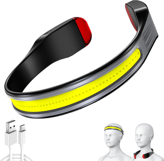 Rechargeable LED Headlamp - 230 degrees Wide Beam Headlamp for Night Walking, Running, Camping, Night Fishing V1189-HB003CHJA00010