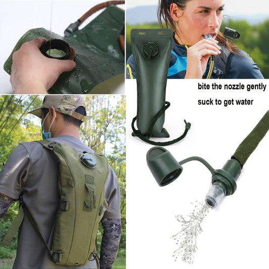 Water Bag-Water Storage-Hydration Backpack-Camping & Hiking-Food Grade Portable Water Bag-3L-Camouflage Color V1189-HB003CHJA00056