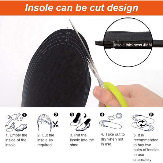 Heated Insoles Rechargeable - Reusable Cut to Size - Washable Electric Heating Insole USB - Warm Insoles for V1189-HB003CHJD00001