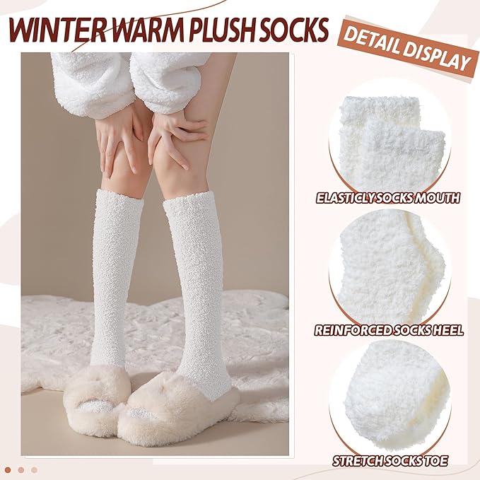 Fleece Socks - Fall/Winter Series - Thick Boot Socks - Double-Sided Velvet - Soft and Fluffy - Non-Fluffing - V1189-HB003CHJD00003