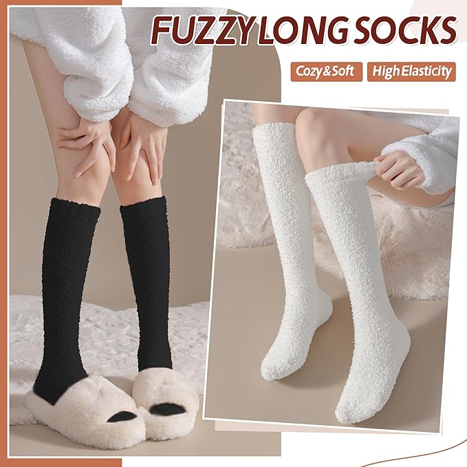 Fleece Socks - Fall/Winter Series - Thick Boot Socks - Double-Sided Velvet - Soft and Fluffy - Non-Fluffing - V1189-HB003CHJD00003