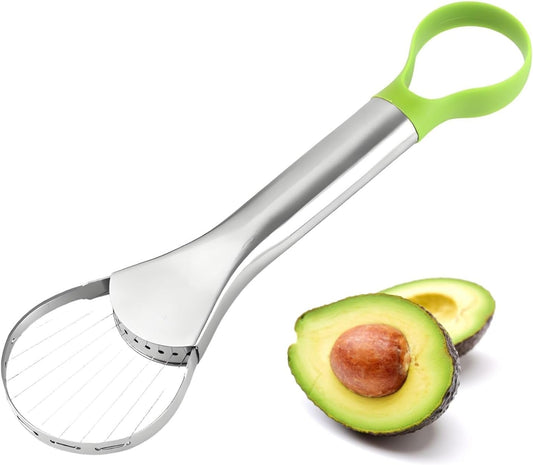 Avocado Slicer - 3-in-1 Avocado Cutting and Pitting Tool - Stainless Steel Pitter, Slicer and Spoon - V1189-HB003CHJG00005