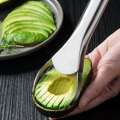Avocado Slicer - 3-in-1 Avocado Cutting and Pitting Tool - Stainless Steel Pitter, Slicer and Spoon - V1189-HB003CHJG00005